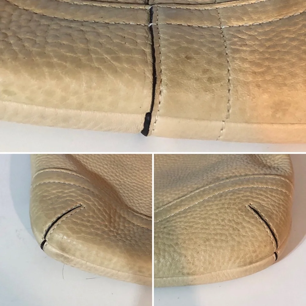 COACH Elegant Tan and Brown Trim Leather Shoulder-bag MO5S-3771